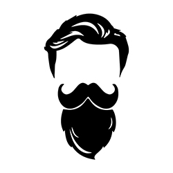 imagem de um cabelo e uma barba