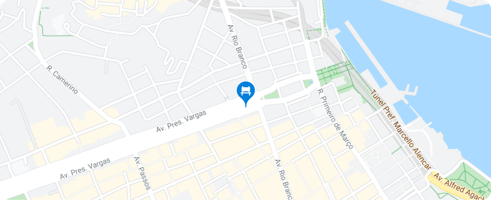 Imagem da localização no map do gap do itau